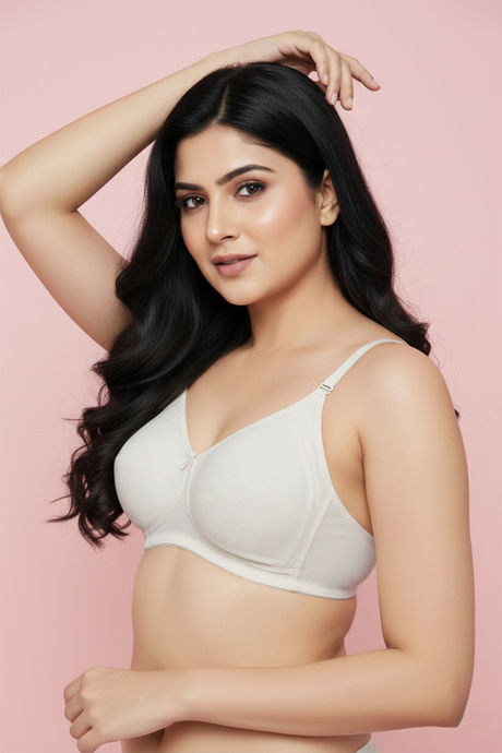 Zivame Double Layered Non Wired 3/4th Coverage Tshirt Bra - Snow White — image 5